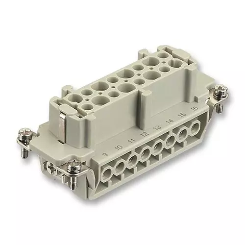 Harting Heavy Duty Connector Inserts / Modules SOCKET, HAN16E, 16WAY, 0933 016 2701