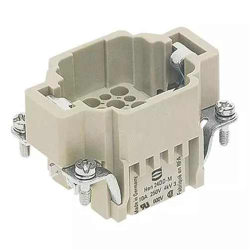 Harting Heavy Duty Connector Inserts / Modules INSERT, MALE, HAN24DD, CRIMP, 0916 024 3001