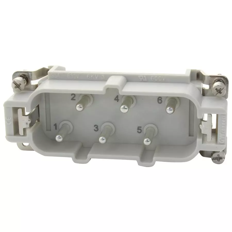 MOLEX Heavy Duty Connector Inserts / Modules HEAVY DUTY INSERT, PLUG, 6POS, 20-10AWG 93601-0219