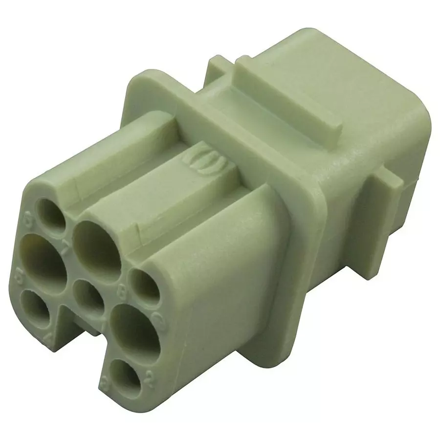 Harting Heavy Duty Connector Inserts / Modules RECTANGULAR HAN INSERT, FEMALE, HAN 3A, 8 POSITION, 09360083101