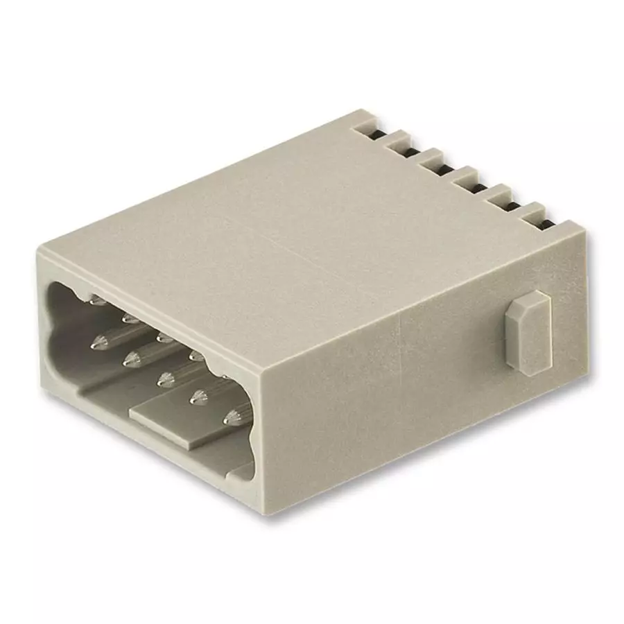 Harting Heavy Duty Connector Inserts / Modules RECTANGULAR MODULE, PLUG, 12POS, 09 14 012 2632