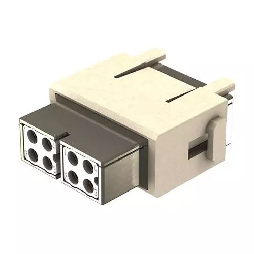 Harting Heavy Duty Connector Inserts / Modules HEAVY DUTY MODULE, RCPT, 8POS, 7.5A, 09140083141