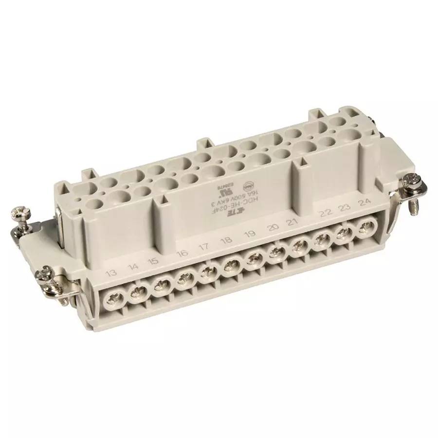 AMP - TE CONNECTIVITY INSERT, RECEPTACLE, 24POS, SCREW, HE-024-F