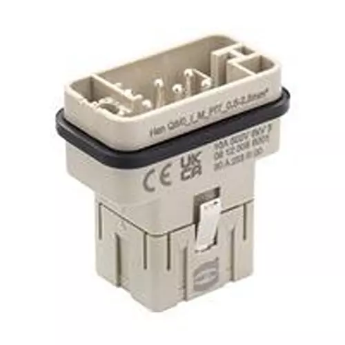 HARTING HEAVY DUTY INSERT, PLUG, 8POS, 16A, 09120085001