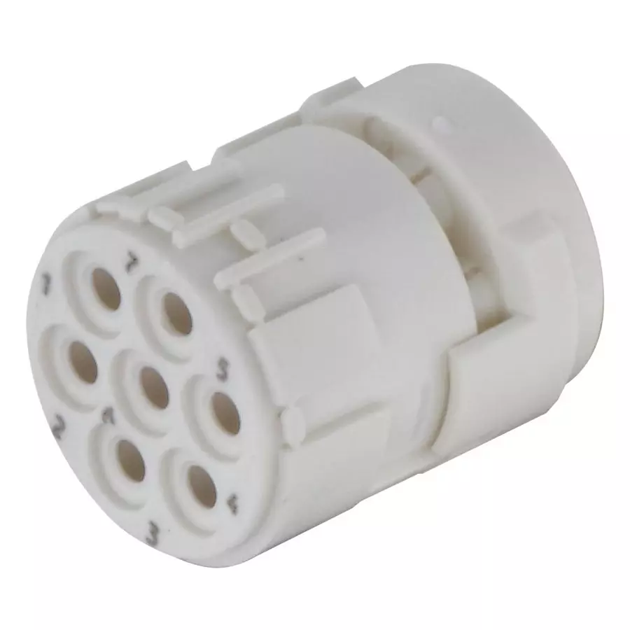 Harting Circular Connector Inserts CIRCULAR INSERT, RCPT, 7POS, PA, CRIMP, 09151073101