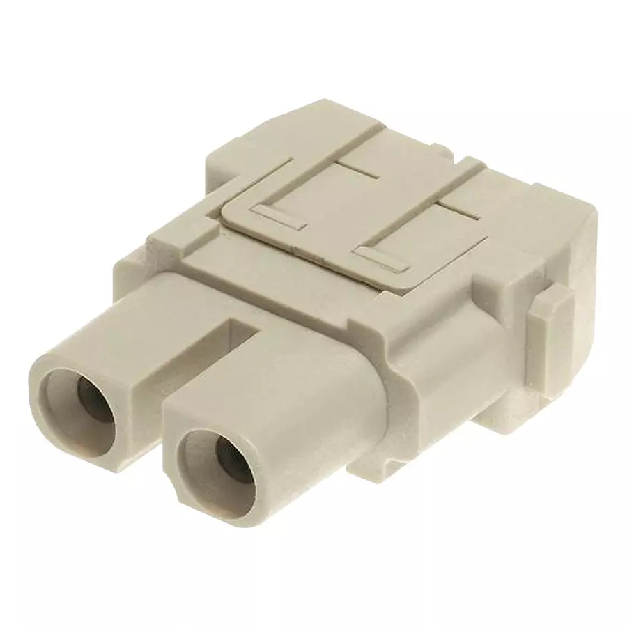 Harting Heavy Duty Connector Inserts / Modules HEAVY DUTY INSERT, RCPT, 2POS, 10MM2, 09140022702