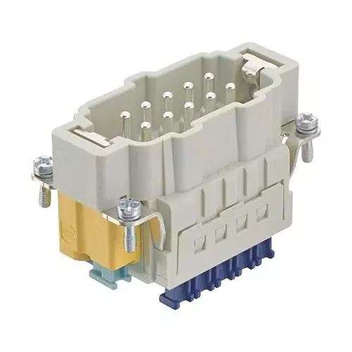 Harting Heavy Duty Connector Inserts / Modules HEAVY DUTY INSERT, PLUG, 10POS, 16A, 09330102678