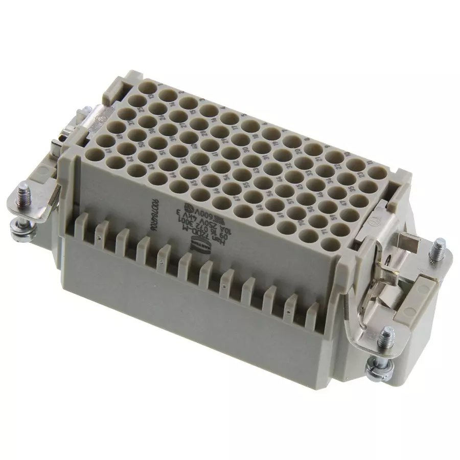 Harting Heavy Duty Connector Inserts / Modules RECTANGULAR INSERT, PLUG, 72 POSITION, 09160723001