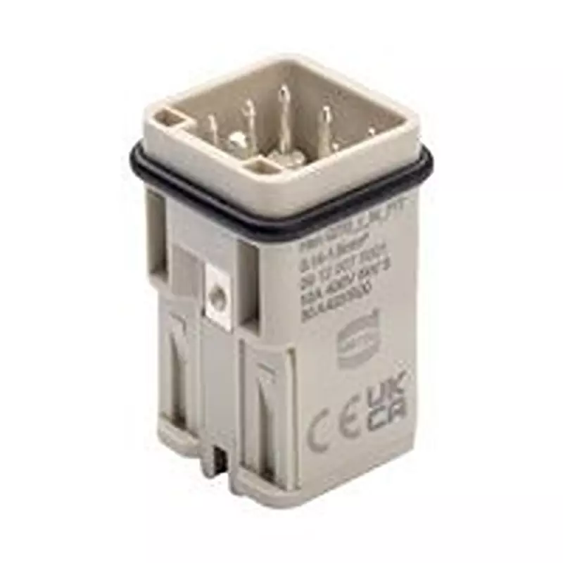 HARTING HEAVY DUTY INSERT, PLUG, 7POS, 10A, 09120075001