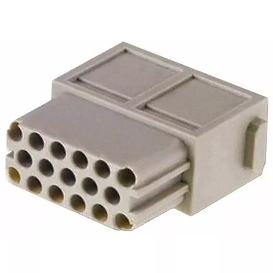 Harting Heavy Duty Connector Inserts / Modules RECTANGULAR HAN MOD, SOCKET, 17WAY CRIMP, 09140173101