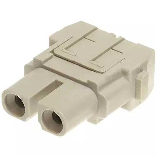 Harting Heavy Duty Connector Inserts / Modules RECTANGULAR INSERT, RECEPTACLE, 2 POSITION, SCREW, 09140022702