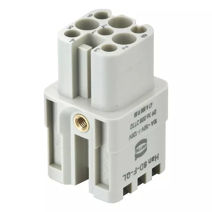 Harting Heavy Duty Connector Inserts / Modules INSERT, RECEPTACLE, 8POS, 3ROW, 09360082732.