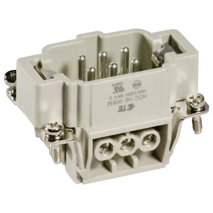 AMP - TE CONNECTIVITY INSERT, PLUG, 6POS, SCREW, HE-006-M