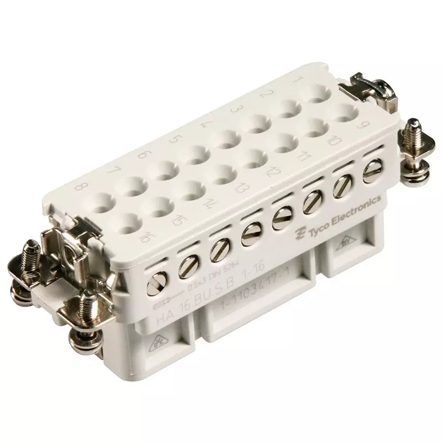 HTS - TE CONNECTIVITY Insert, Female, Screw Term, 1-16Way, 1-1103417-1