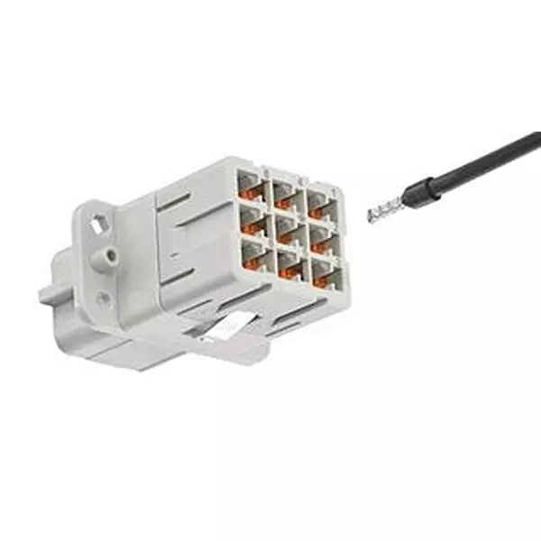 HARTING HEAVY DUTY INSERT, RCPT, 8POS, 16A, 09120085101