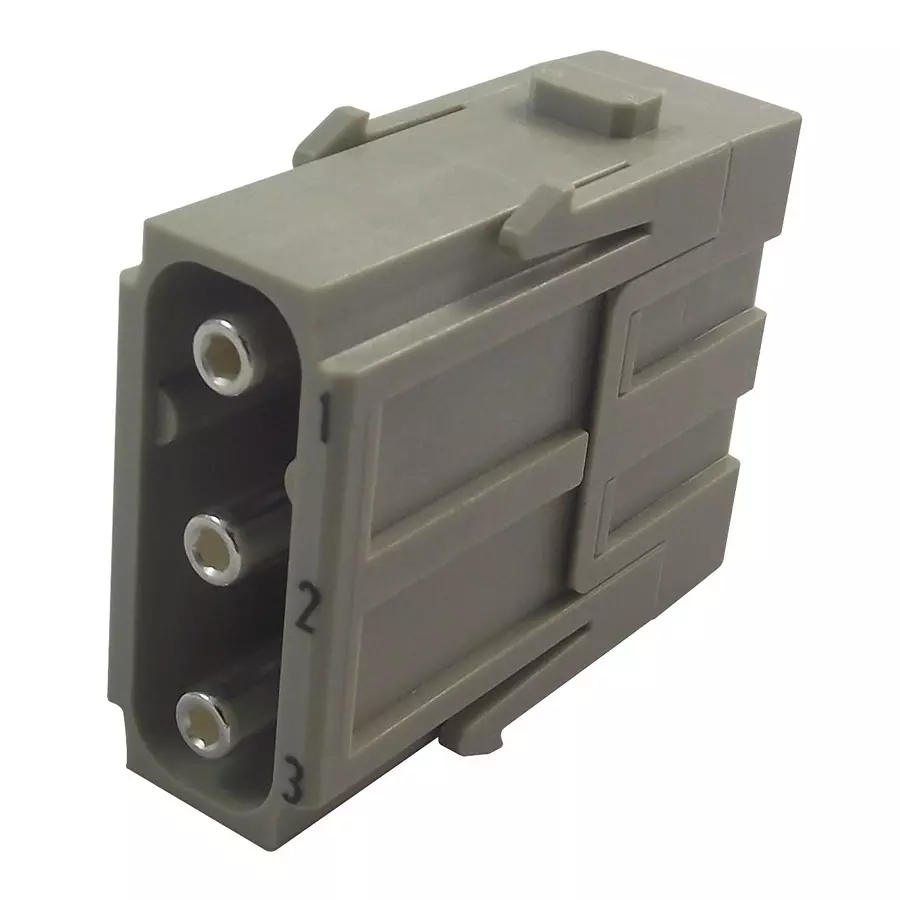 Harting Heavy Duty Connector Inserts / Modules MODULE, MALE, AXIAL SCREW, 3WAY, 10MM, 09 14 003 2602
