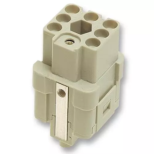 Harting Heavy Duty Connector Inserts / Modules HOUSING, CRIMP, RECEPTACLE, 7+E WAY, 09 12 007 3101