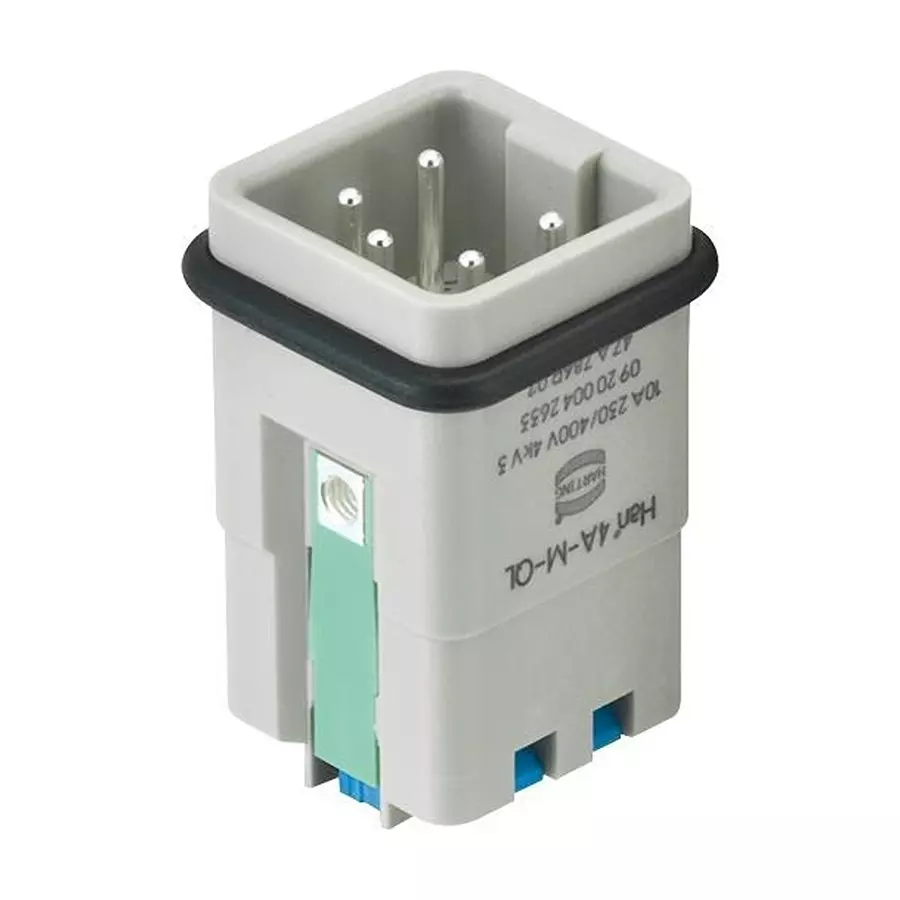 Harting Heavy Duty Connector Inserts / Modules HEAVY DUTY INSERT, PLUG, 4POS, 2.5MM2, 09200042633