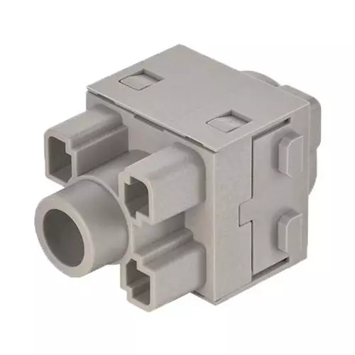 Harting Heavy Duty Connector Inserts / Modules HEAVY DUTY MOD, SHORT, RCPT, 1POS, 300A, 09140013105
