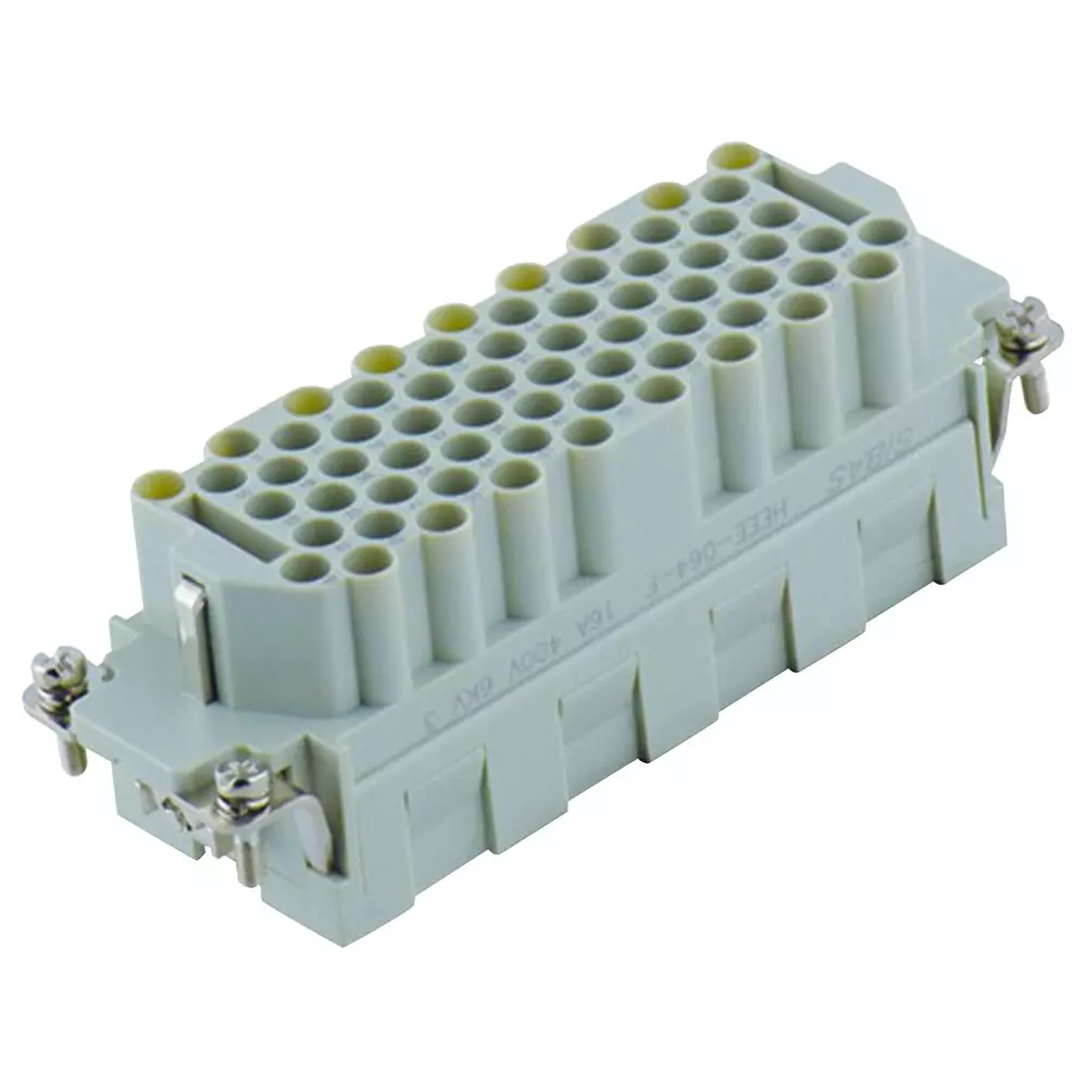 TE CONNECTIVITY Heavy Duty Insert, Rcpt, 64+Pe, 12Awg, T2050643201-007