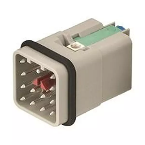 HARTING HEAVY DUTY INSERT, PLUG, 12POS, 2.5MM2, 09120123004