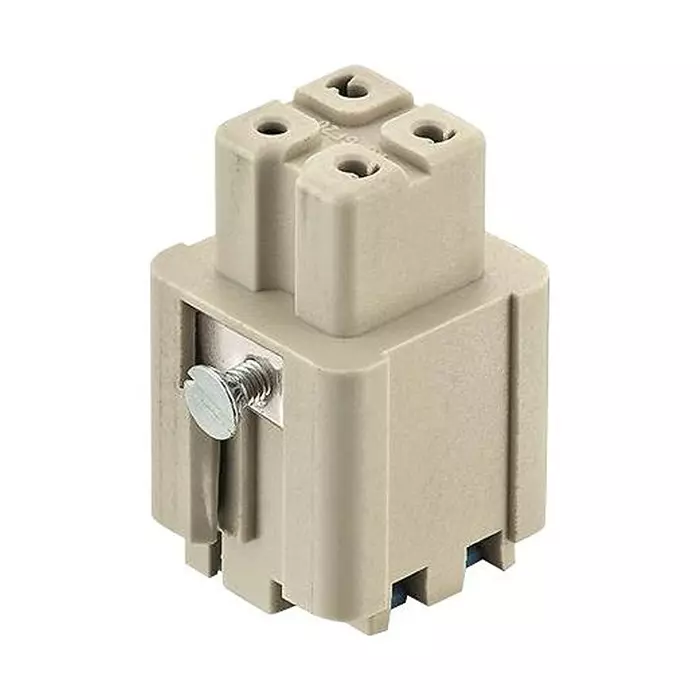 Harting Heavy Duty Connector Inserts / Modules HEAVY DUTY INSERT, RCPT, 3POS, 2.5MM2, 09200032733