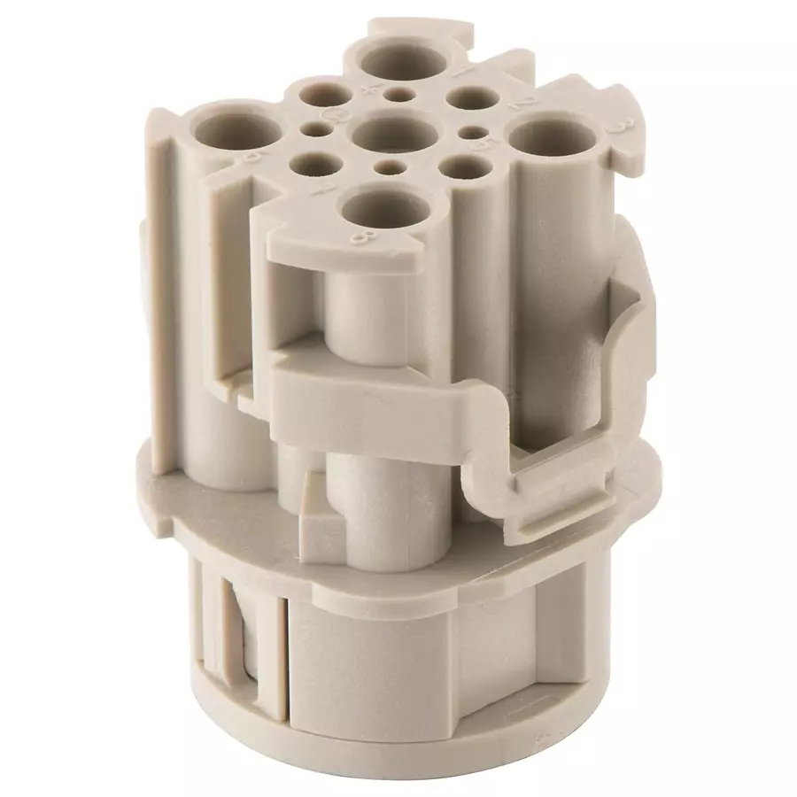 Harting Heavy Duty Connector Inserts / Modules HEAVY DUTY INSERT, RCPT, 8POS+PE, 09155083101.