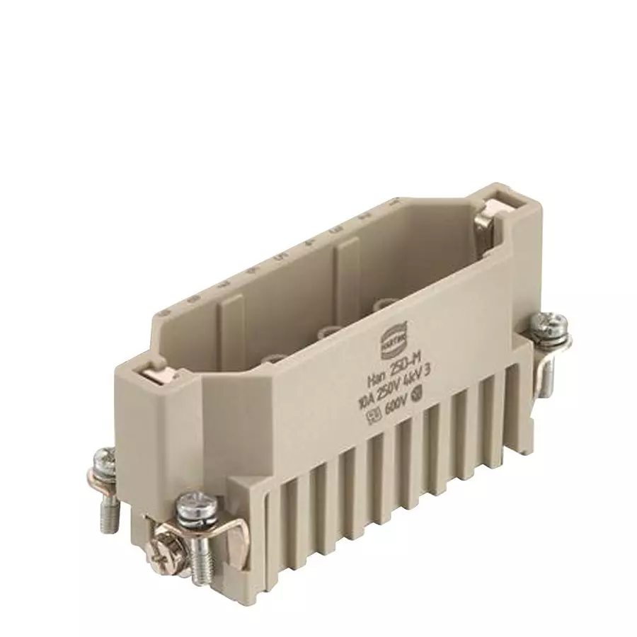 Harting Heavy Duty Connector Inserts / Modules HEAVY DUTY INSERT, PLUG, 50+PE, 2.5MM2, 09210253011
