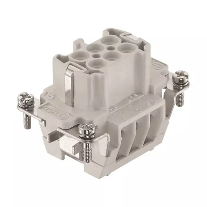 Harting Heavy Duty Connector Inserts / Modules HEAVY DUTY INSERT, RCP, 6POS, 0.5MM2, 09338062703