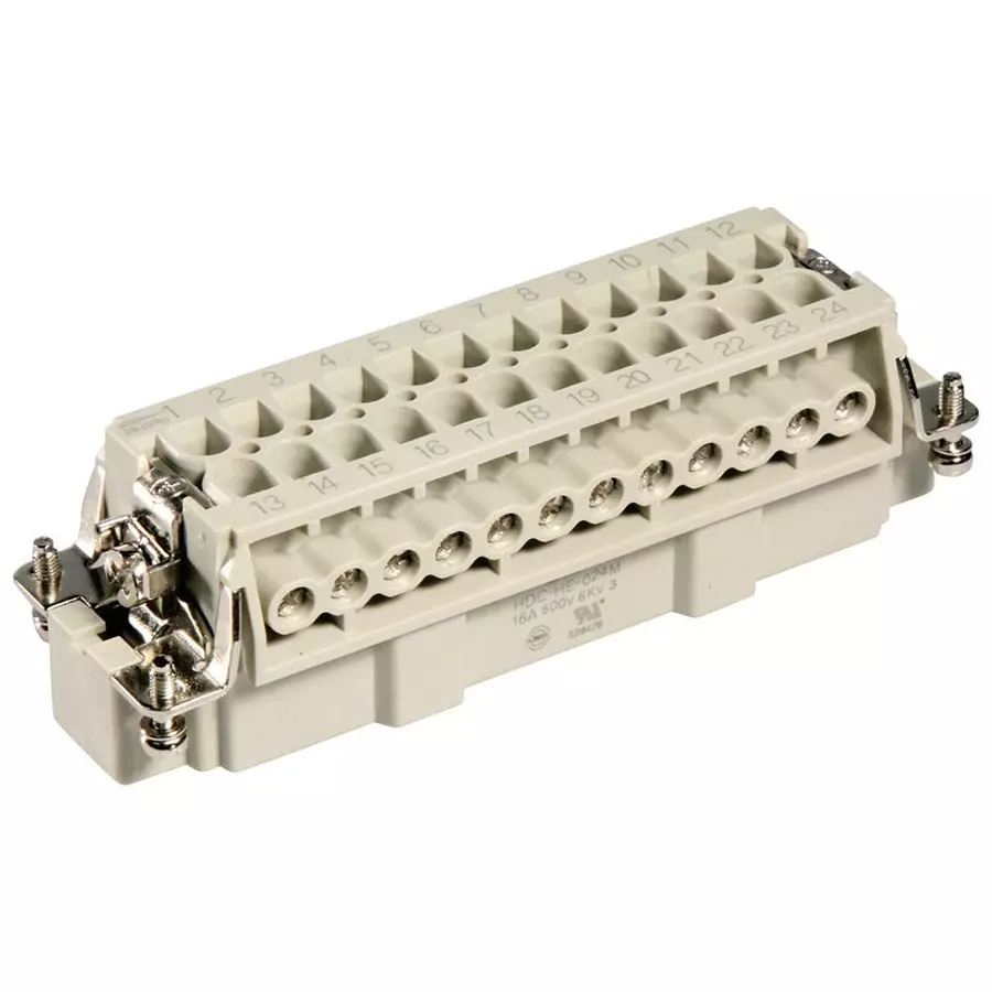 AMP - TE CONNECTIVITY INSERT, PLUG, 24POS, SCREW, HE-024-M