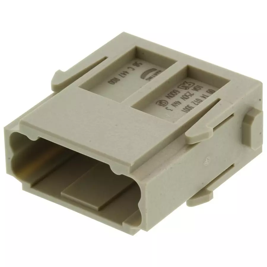 Harting Heavy Duty Connector Inserts / Modules RECTANGULAR HAN MODULE, PLUG 12WAY CRIMP, 09140123001
