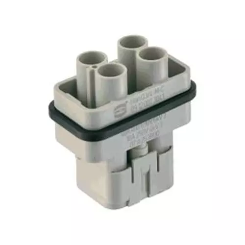 Harting Heavy Duty Connector Inserts / Modules HEAVY DUTY INSERT, PLUG, 3+PE, 40A, 09120073041