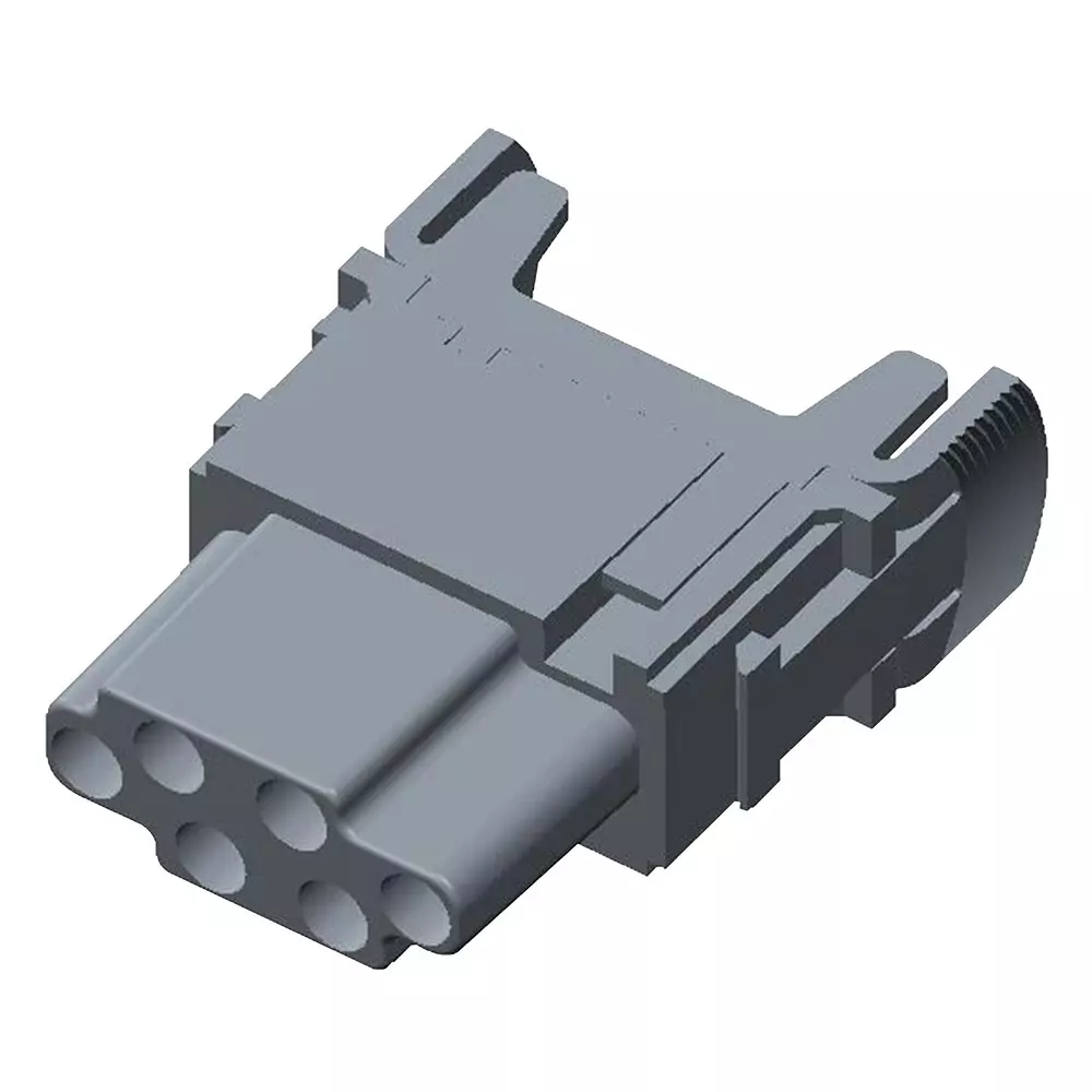 TE CONNECTIVITY Heavy Duty Insert, Rcpt, 6Pos, 12Awg, T2111062201-007.