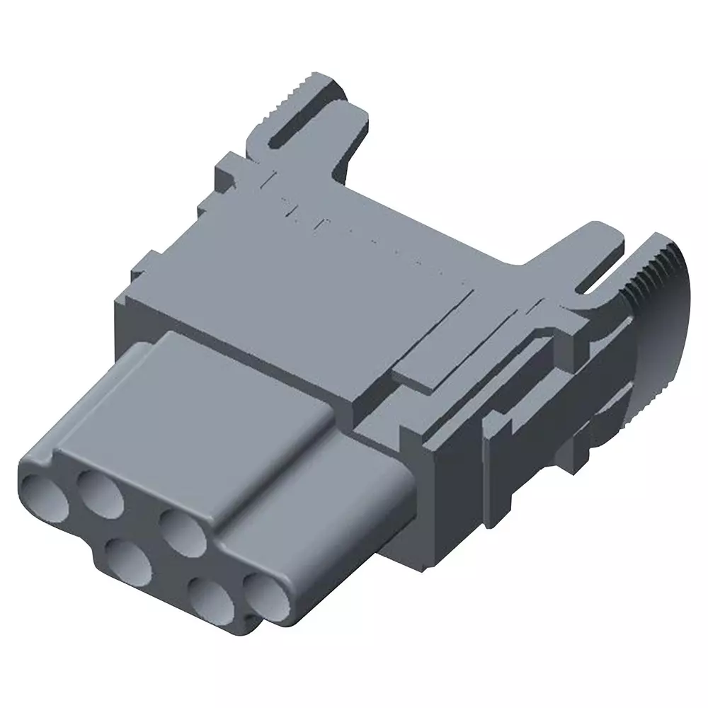 TE CONNECTIVITY Heavy Duty Insert, Rcpt, 6Pos, 12Awg, T2111062201-007
