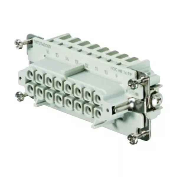 WEIDMULLER HEAVY DUTY INSERT, RCPT, 16+PE, 20-12AWG, HDC HE 16 FP