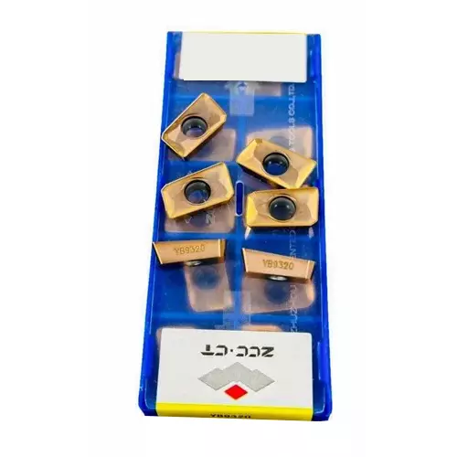 ZCC 10 Pcs Each Carbide Milling Insert YB9320 for Steel, Stainless Steel and Cast Iron Machining, CT (Pack of 1 Box)