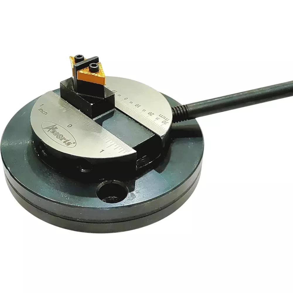 Assorts Lathe's Ball Turning Attachment with Size Scale Tool Steel 42 mm Round Base Double Bit
