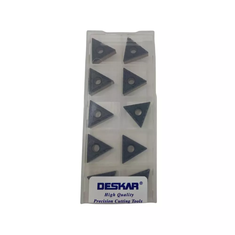 Deskar Carbide Turning Inserts Polished Coating TNMG Type for CNC Machine, LF9218 (10 Pcs x 1 Box)