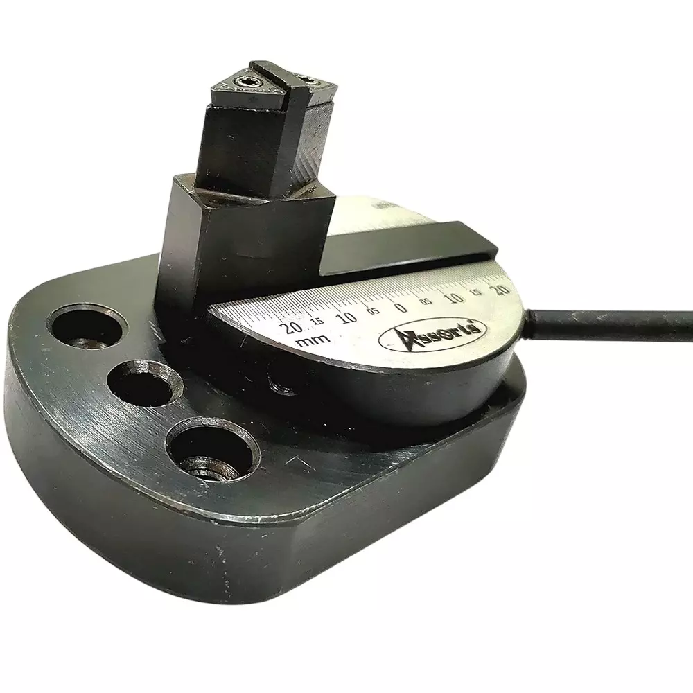 Assorts Lathe's Ball Turning Attachment with Size Scale Tool Steel 42 mm Oval Base Double Bit