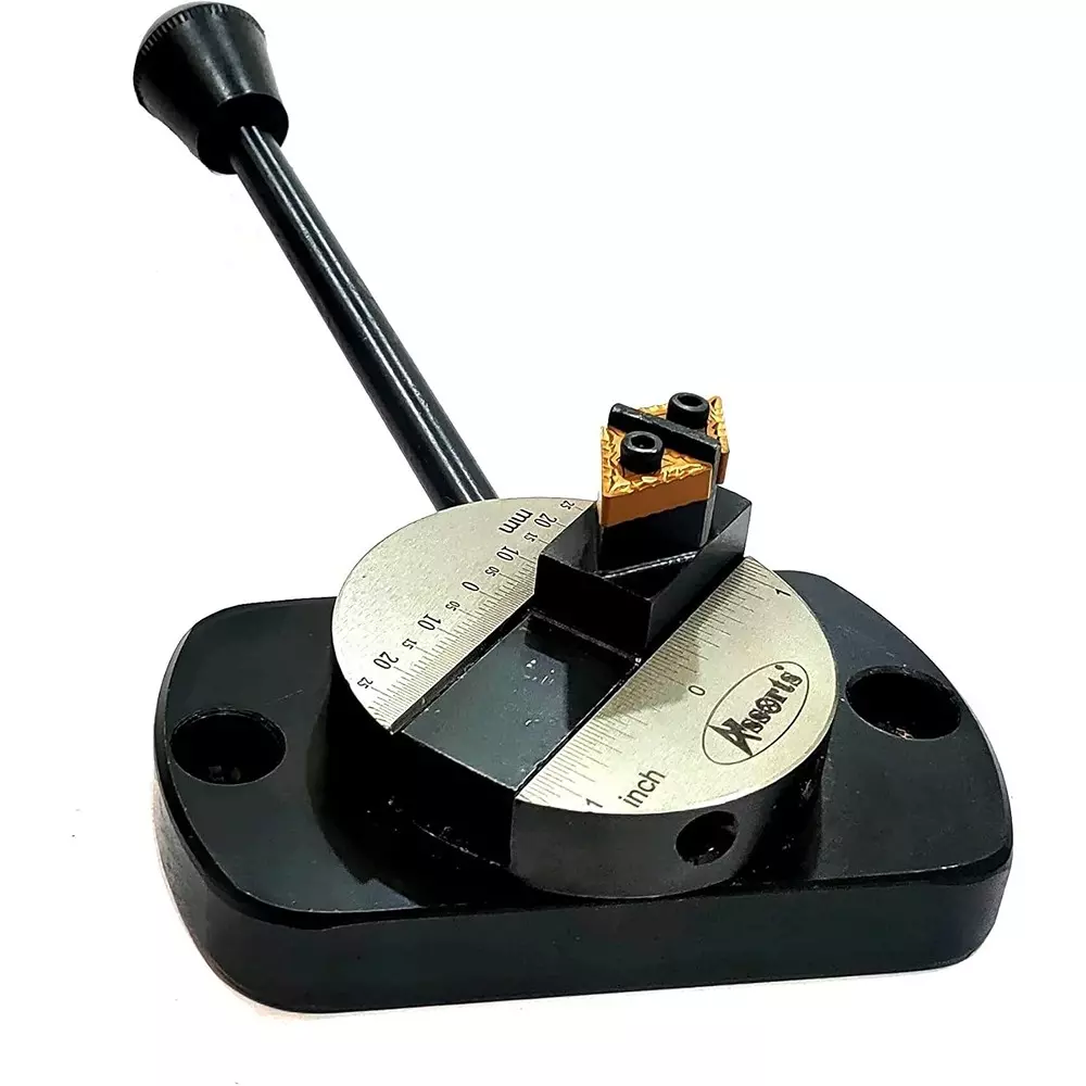 Assorts Lathe's Ball Turning Attachment with Size Scale Tool Steel 55 mm Oval Base Double Bit