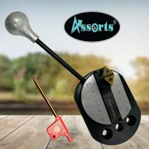 Assorts Exclusive World's 1st Direct Fitting Ball Turning Attachment ?Tool Steel with Handle, 2x Carbide Inserrts & 1x T08 Key