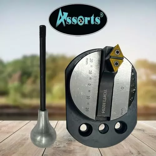 Assorts Exclusive World's 1st Direct Fitting Ball Turning Attachment ?Tool Steel with Handle, 2x Carbide Inserrts & 1x T08 Key