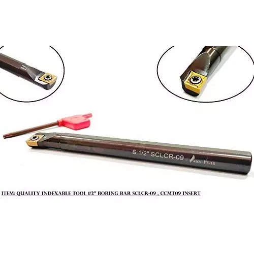 A.D INTERNATIONAL Indexable Internal Boring Bars With Insert & Key for CNC Lathe Machine, GF-4V0P-283F (Set of 2)