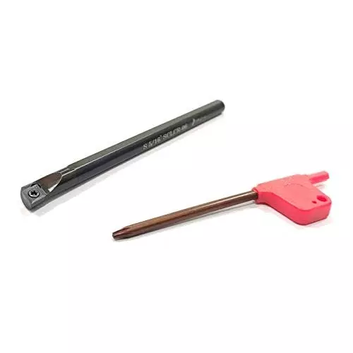 Assorts SCLCR Indexable Internal Boring Bar with Insert & Key 12.7 & 7.9 mm (1/2 & 5/16 Inch) Shank Dia (Pack of 2)