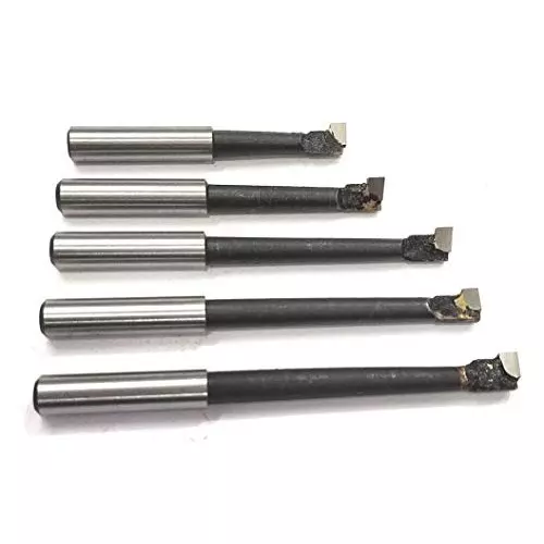 Assorts Brazed Boring Tool Carbide 7.9 mm Round Shank (Pack of 5)