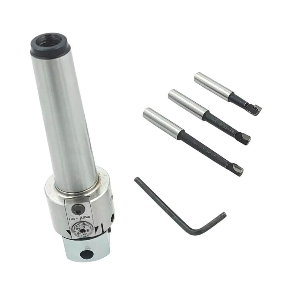 Assorts Boring Head Set Carbide Brazed Tool 3MT Shank M12x1.75 Drawbar Thread