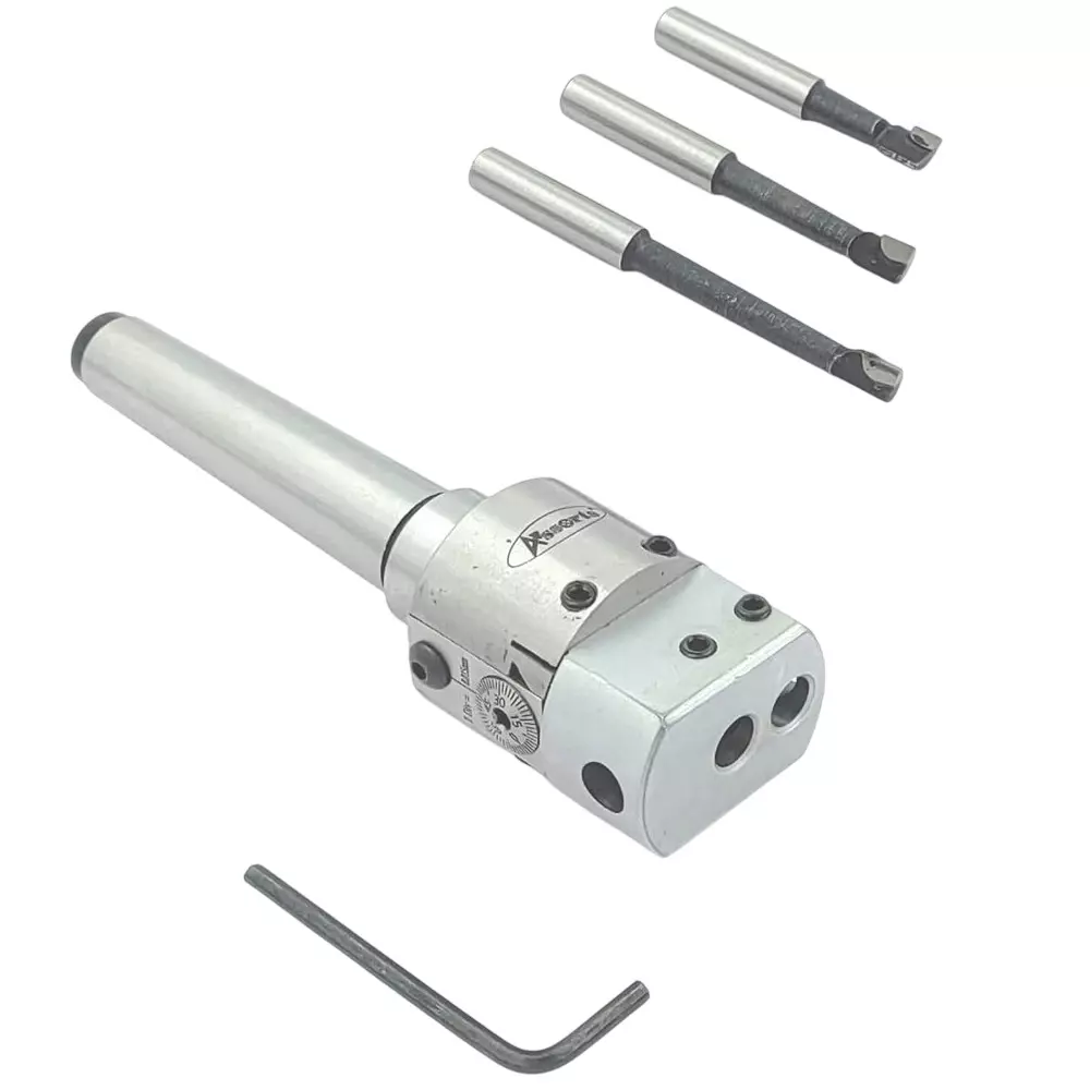 Assorts Boring Head Set Tool Steel 2MT Shank M10x1.5 Drawbar Thread Carbide Brazed
