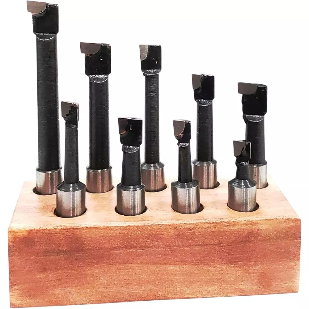 Assorts Boring Head 100 mm (2 Inch) for Milling & Lathe Machine (Pack of 9)