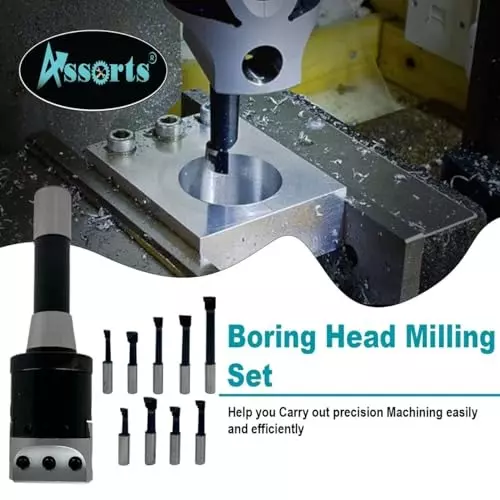 Assorts Boring Head Set R8 Shank 7/16 UNF Drawbar