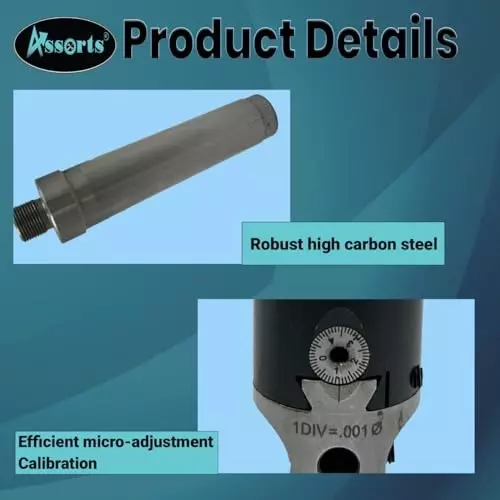 Assorts Quality Precision Boring Head Set Alloy Steel 3MT Shank BSW 3/8 Inch x 16 TPI Drawbar